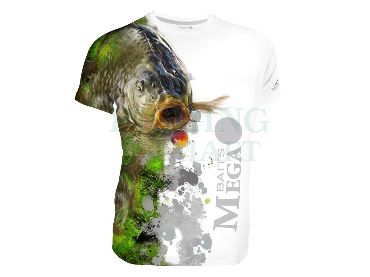 Dragon Breathable T-shirt Megabaits - carp white - T-shirts and shirts -  FISHING-MART