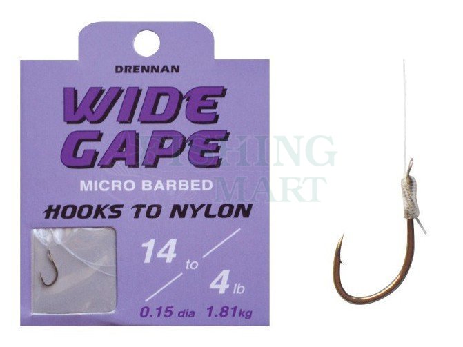 Drennan Wide Gape Micro Barbed To Nylon 