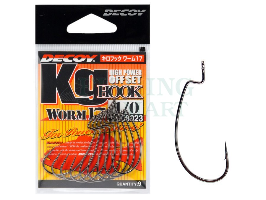 Decoy Hooks Worm 17 KG High Power Offset Hook - Hooks for baits