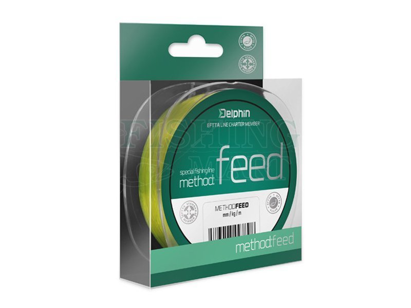 Delphin Method FEED /fluo yellow Monofilament Line - Match Fishing