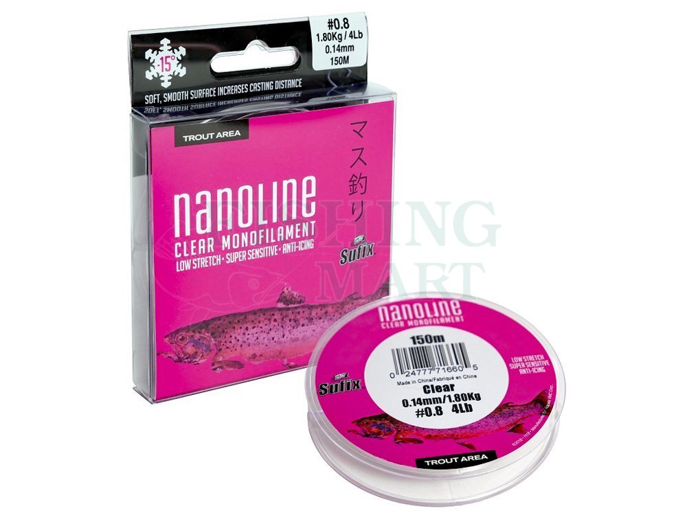 Sufix Nanoline spinning line for trout fishing