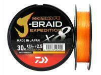 Plecionka Daiwa J-Braid Expedition x8E Smash Orange 150m - 0.16mm