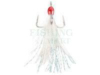 Mustad In-Line Triple Grip Feathered White - #2