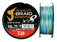 Plecionka Daiwa J-Braid Expedition x8E Multi Color 300m - 0.28mm