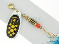 Spinner Mepps Black Fury Silver / Yellow Dots - #4 | 8.00g