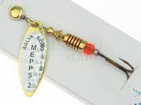 Spinner Mepps Aglia Long Rainbo #2 | 7g - Gold / Silver