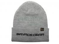 Savage Gear Fold-Up Beanie One Size - Light Grey Melange