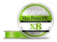 Braided line Varivas Max Power PE X8 Lime Green 150m 24.1lb #1.2