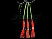 Zestaw morski Dega Sea Rig 3 UV Octopus Side Arms 13cm Size 7/0 - Orange