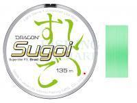 Braided Line Dragon Sugoi Superthin P.E. Braid Fluo Light Green 135m 0.061mm