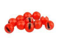 Główki wolframowe Slotted Beads - Fluo Red 2.8mm