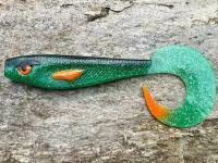 Soft Bait Great Fish Rocky Twister Slim 15cm - toxic green