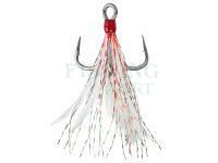 Mustad In-Line Triple Grip Feathered Red - #4