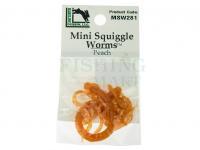 Hareline Mini Squiggle Worms - Peach