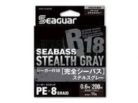 Braided line Seaguar R18 Complete Seabass Stealth Gray 200m 0.8Gou 0.148mm 15lb