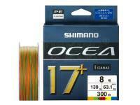 Braided Line Shimano Ocea 17+ Braid 300m 63,1kg PE8 Multi color
