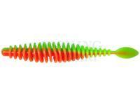 Quantum Soft Bait Magic Trout T-Worm P-Tail 6.5cm Cheese - neon green/orange