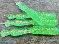 Soft Baits Great Fish GF2 Leech 60mm 1.8g - no scent - glitter light green