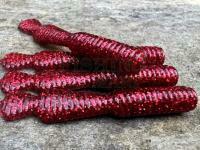 Soft Baits Great Fish GF2 Leech 60mm 1.8g - no scent - glitter red