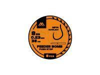 Przypony Mikado Feeder Bomb MF14 Rigs Push Stop 0.25mm/38cm - #6