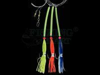 Zestaw morski Dega Sea Rig 3 UV Octopus Side Arms 13cm Size 7/0 - Mix-Colors