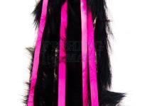 Hareline Zonkery z królika Bling Rabbit Strips - Black with Fl Pink Accent