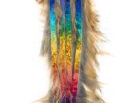 Hareline Zonkery z królika Bling Rabbit Strips - Hare's Ear with Holo Rainbow Accent