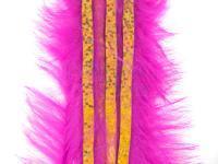 Hareline Zonkery z królika Bling Rabbit Strips - Hot Pink with Holo Gold Accent