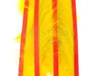 Hareline Zonkery z królika Bling Rabbit Strips - Yellow with Fl Fire Red Accent