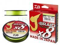 Braided line Daiwa J-Braid Grand X8 Chartreuse 135m 0.13mm