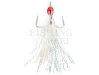 Mustad In-Line Triple Grip Feathered White - #2