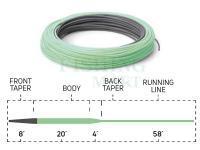 Linka muchowa Cortland 333 Sinking Tip | Charcoal / Mint Green | 90ft | WF6S/F