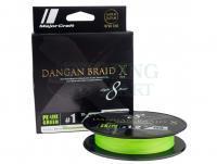 Braid Line MajorCraft Dangan Braid X 8 PE-Line Green 150m #1.5 30lb