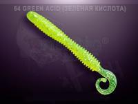 Soft baits Crazy Fish Active Slug 100mm - 54 Acid green | squid