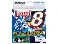 Braid Line Owner Broad PE Kizuna X8 Green in the Dark 150yds | 135m 0.21mm