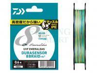 Braid Line Daiwa UVF Emeraldas Dura Sensor X8 +Si2 Multicolor 150m #0.6