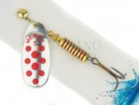 Spinner Mepps Comet Decorees #5 11g - Silver/Red Dots