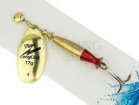 Spinner Mepps Aglia LongCast #4 17g - Gold / Red