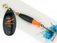 Spinner Mepps Aglia LongCast #5 24g - Black / Orange