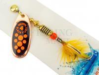 Spinner Mepps Black Fury Mouche #4 - Copper/Red Dots