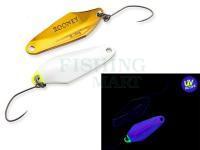 Trout Spoon Nories Masukuroto Rooney 1.8g - #097 (White Chart / Gold)