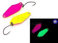 Błystka na pstrąga Nories Masukuroto Rooney 2.8g - #002 (Fluo-Yellow / Pink)