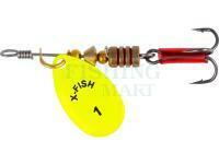 Spinner X-Fish Stark #1 2.5g - Nikel UV lime