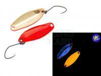 Trout Spoon Nories Masukuroto 2.9g - #001 (Fluo-Red / Gold) UV