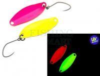 Błystka na pstrąga Nories Masukuroto 2.9g - #002 (Fluo-Yellow / Pink) UV