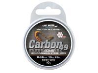 Linka stalowa na przypony Savage Gear Carbon 49 Coated Grey 10m 0.48mm 24lbs/11kg