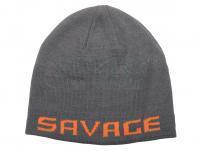Czapka Savage Gear Logo Beanie One Size - Rock Grey / Orange