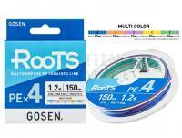 Gosen RooTS PE X4 Multipurpose Braided Line Multicolor 150m #1.2
