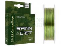 Monofilament mainline Dragon S.H.M Camouflage Spinn & Cast 150m 0.18mm