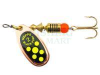 Spinner Mepps Black Fury Copper / Chartreuse Dots - #3 | 6.50g